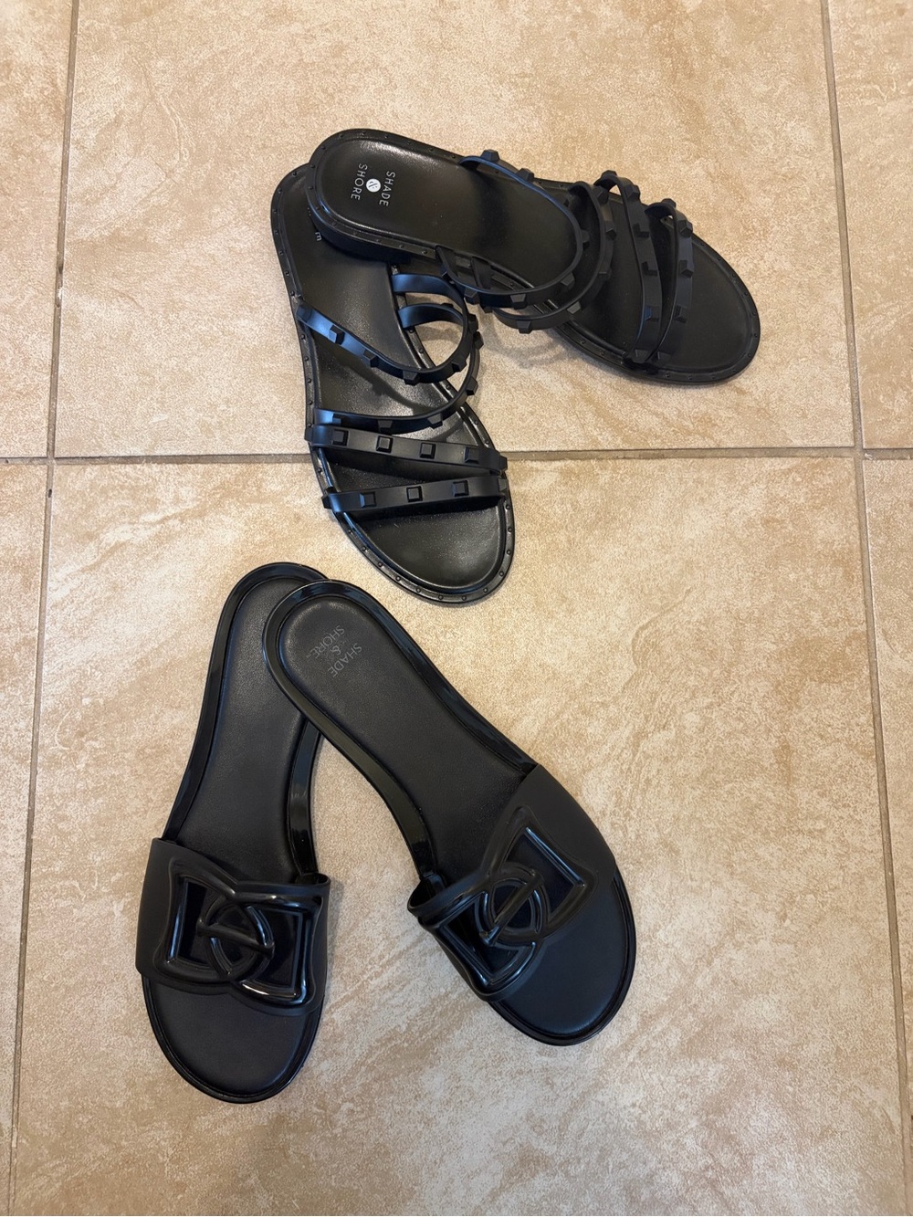 2 Pair Black Sandal Bundle 🖤